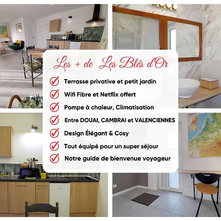 Maison Les Bles D'or, Plain-pied, Wi-fi, Parking Prive Apartman Hem-Lenglet
